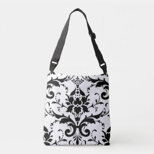 Bolso Cruzado Estampado de flores del damasco