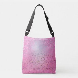 Bolso Cruzado Estampado de Guepardo Rosa Brillante