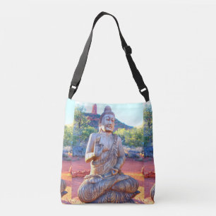 Bolso Cruzado Estatua de madera de Buda
