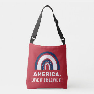 Bolso Cruzado Estilizado Arcoíris Patriótico Americano USA 4 de