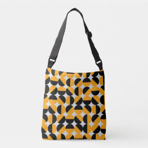 Bolso Cruzado Estilo de 70 años, medias círculos geométricos.