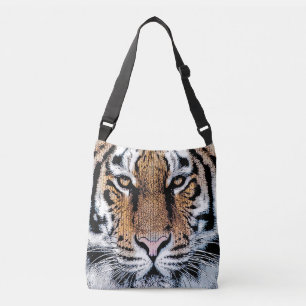 Bolso Cruzado Estilo de prensa gráfico de retrato de tigres salv