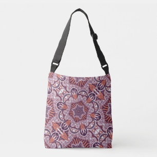 Bolso Cruzado Estilo étnico, textura decorativa vintage.