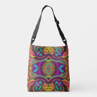 Bolso Cruzado Estilo Mandala acuarela de múltiples colores