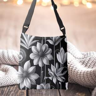 Bolso Cruzado Estilo moderno negro y blanco
