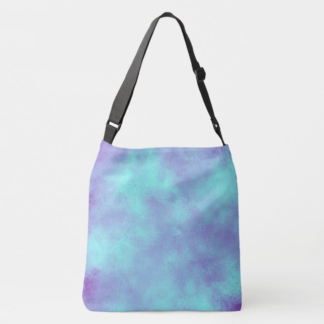 Bolso Cruzado Estilo Storm efecto nube azul morado (Reverso)