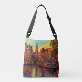 Bolso Cruzado Estilo van Gogh en los canales de Amsterdam