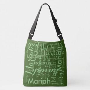 Bolso Cruzado Estilo verde del patrón de nombre