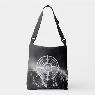 Bolso Cruzado Estrella de brújula emblema monopólico montañas dr