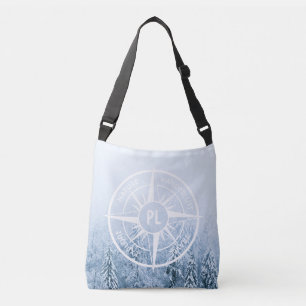 Bolso Cruzado Estrella de brújula monograma bosque de picor de i