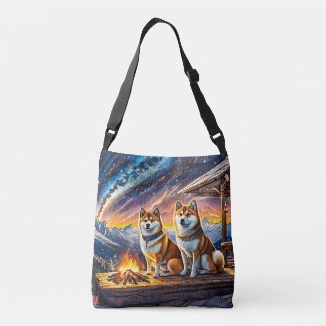 Bolso Cruzado Estrella Shiba Inu Gazing 02 Diseño de Rich AMeN G (Reverso)