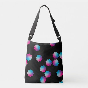 Bolso Cruzado Estrellas gradiente Azul Morado Modernas.