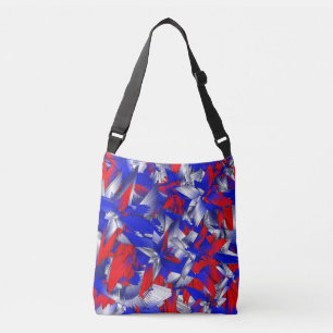 Bolso Cruzado Estrellas Rojas Blancas y Azules