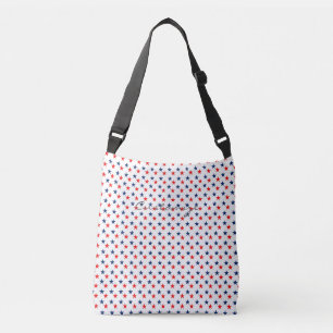 Bolso Cruzado estrellas rojas, blancas y azules patrióticas