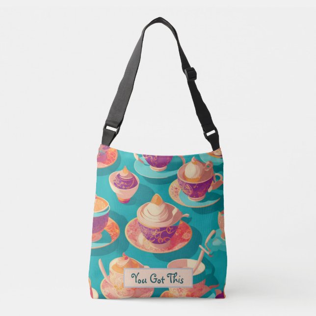 Bolso Cruzado Estudiantes de tazas y salchichas (Anverso)