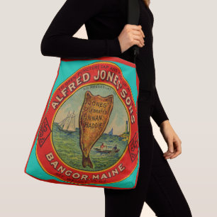 Bolso Cruzado etiqueta Alfred Jones Sons Finnan Haddie de 1900