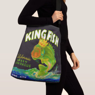 Bolso Cruzado Etiqueta del cráter de espárragos de Kingfish de l