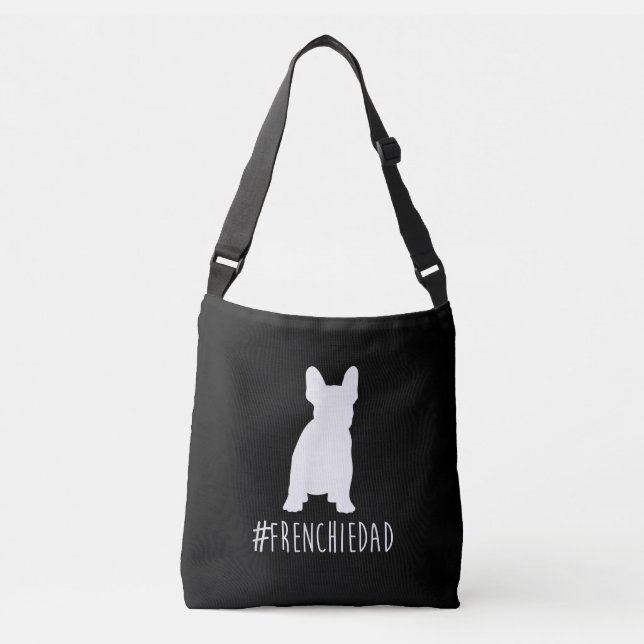Bolso Cruzado etiqueta frenchie dad bulldog francés dad dad dad (Anverso)