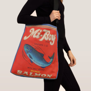 Bolso Cruzado Etiquetas de salmón rosa Mi-Boy de los años 30