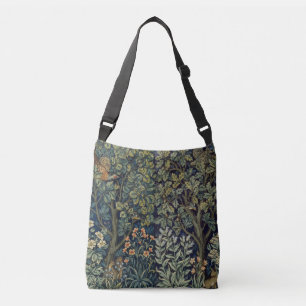 Bolso Cruzado Faisán pájaro árbol bosque William Morris