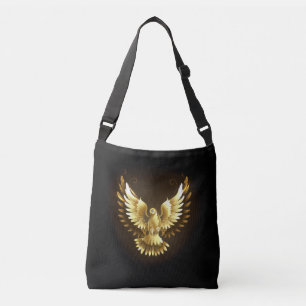 Bolso Cruzado Falsa paloma de paz del Relieve metalizado dorado