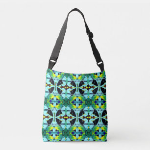 Bolso Cruzado Fancy Kaleidoscope Imagen de mariposa diseñada