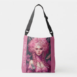 Bolso Cruzado Fantasía Art Rococo Retrato Rosa Lady Tote Bag