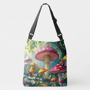 Bolso Cruzado Fantasía caprichosa hongos forestales
