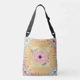 Bolso Cruzado Fantasía de Flor Brillante de Primavera