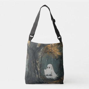 Bolso Cruzado Fantasma espeluznante en el bosque de Halloween de