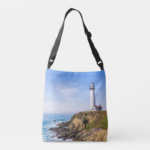 Bolso Cruzado Faro en la colina azul cielo casa blanco océano
