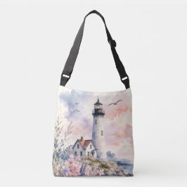 Bolso Cruzado Faro pintado a la acuarela
