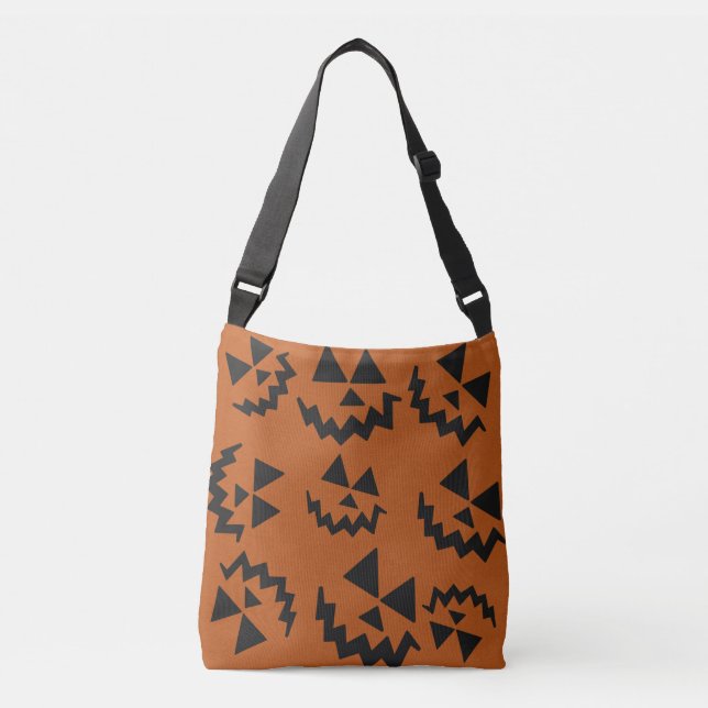 Bolso Cruzado Faroles Jack O’ naranja y negro (Anverso)