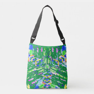 Bolso Cruzado Fascinante arte digital en colores brillantes