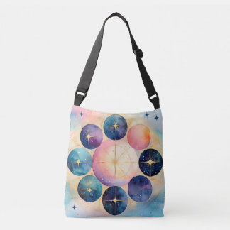 Bolso Cruzado Fase cósmica Arte Celestial - Luna y estrellas