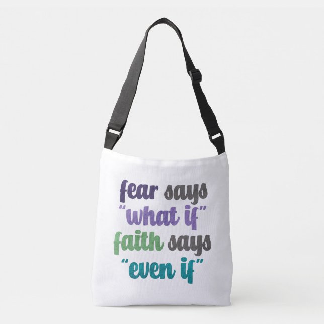 Bolso Cruzado Fear versus Faith Quote (Anverso)