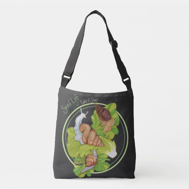 Bolso Cruzado Felices caracoles en la "vida de caracol" de Leafs (Anverso)