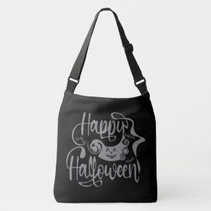 Bolso Cruzado Felices murciélagos de Halloween jack o lantern