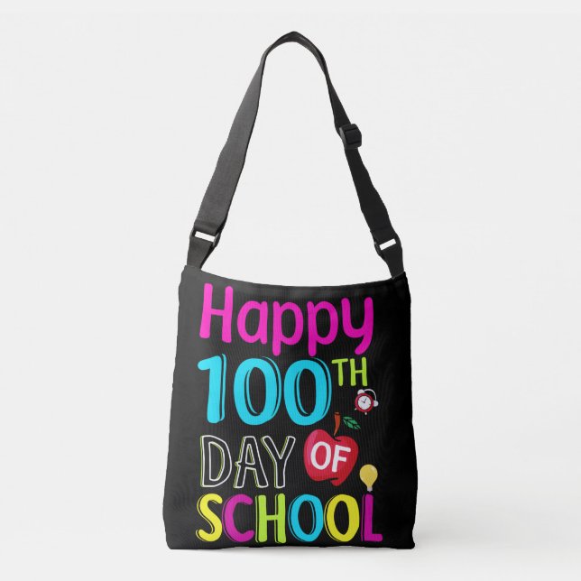 Bolso Cruzado Feliz 100° día de clases (Anverso)