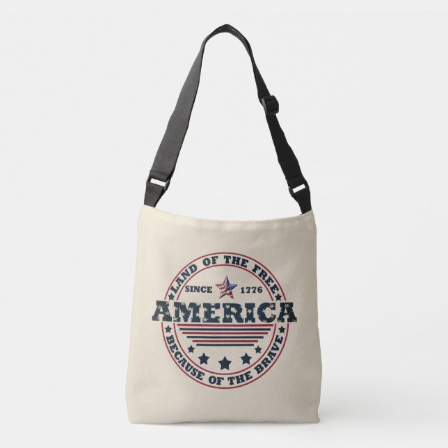 Bolso Cruzado Feliz 4 de julio (Anverso)