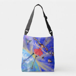 Bolso Cruzado Feliz Chica con aves - Sucede