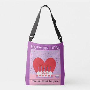 Bolso Cruzado Feliz cumpleaños, desde mi corazón hasta el tuyo I