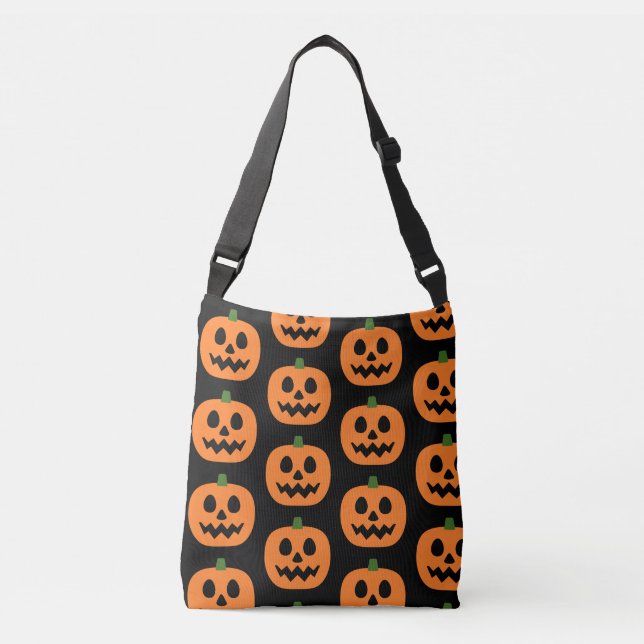Bolso Cruzado Feliz Jack-O-Lantern  (Anverso)