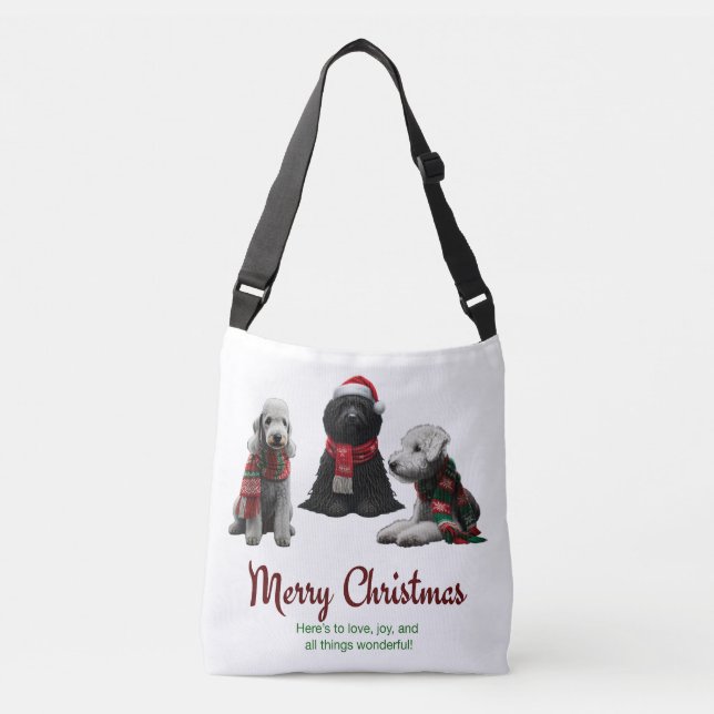 Bolso Cruzado Feliz Navidad a los perros (Anverso)