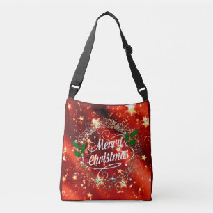 Bolso Cruzado Feliz Navidad brillante
