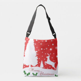 Bolso Cruzado Feliz Navidad Invierno Snowflakes