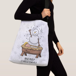 Bolso Cruzado Feliz Navidad Natividad Niño Jesús Snowman