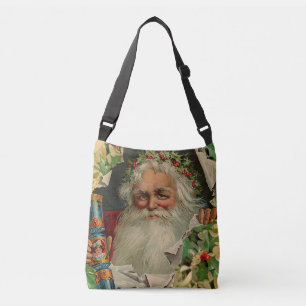 Bolso Cruzado Feliz Navidad Santa Claus Clásico antiguo