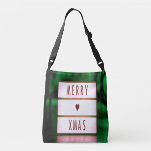 Bolso Cruzado Feliz Navidad XMAS Verde y Rojo
