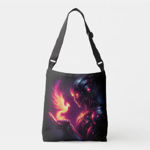 Bolso Cruzado Fénix Espíritu de Fuego Robot Ciberfuturista
